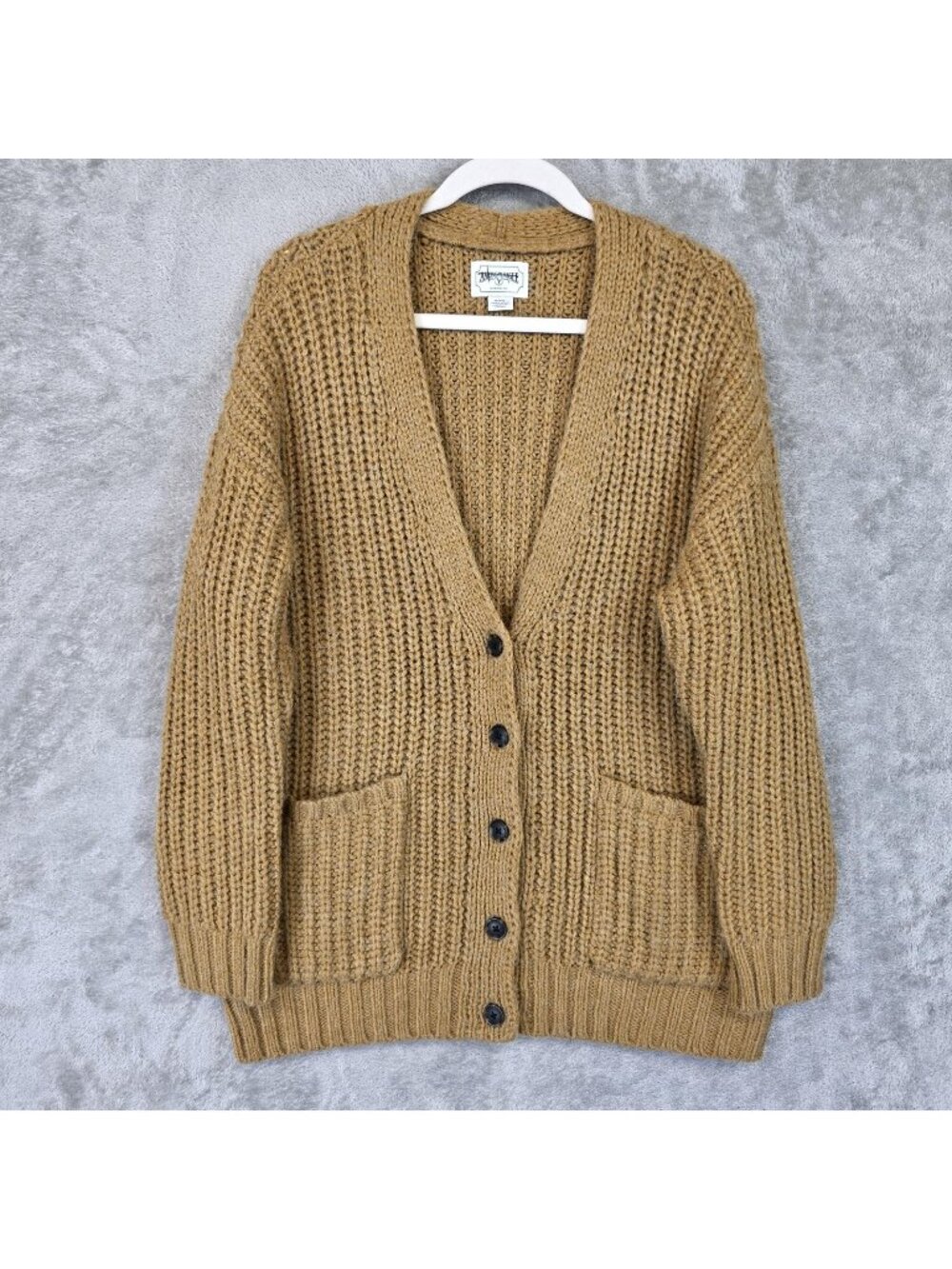 American Eagle Outfitters Cardigan Sweater Womens Medium Brown Chunky Knit - Picture 1 of 11